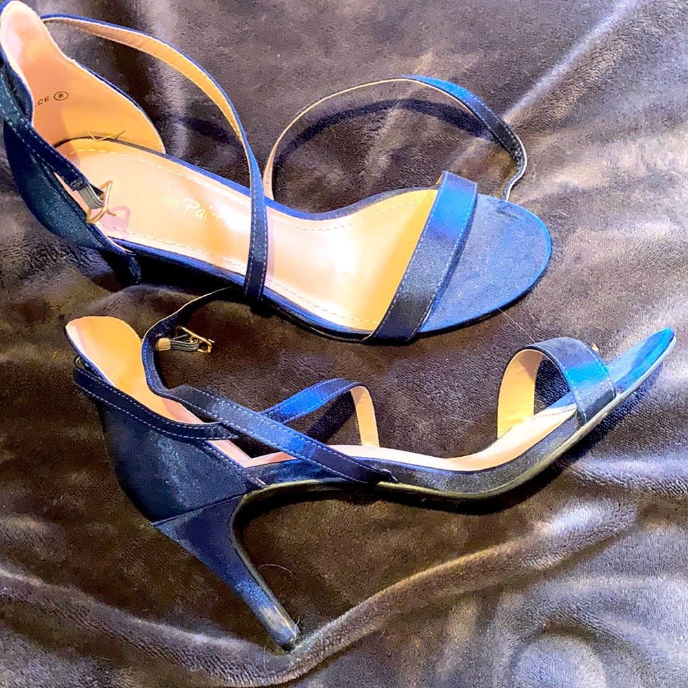 Royal blue high heels